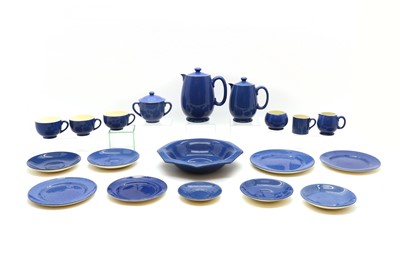 Lot 198 - A Moorcroft pottery 'Powder Blue' tea service