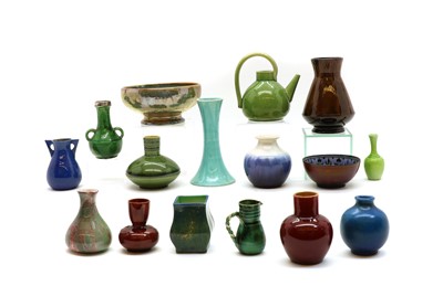 Lot 208 - A collection of eight pottery miniatures