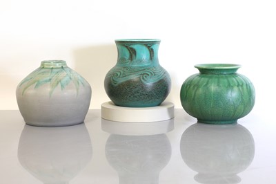 Lot 61 - Six Pilkington's Royal Lancastrian pottery vases and bowls