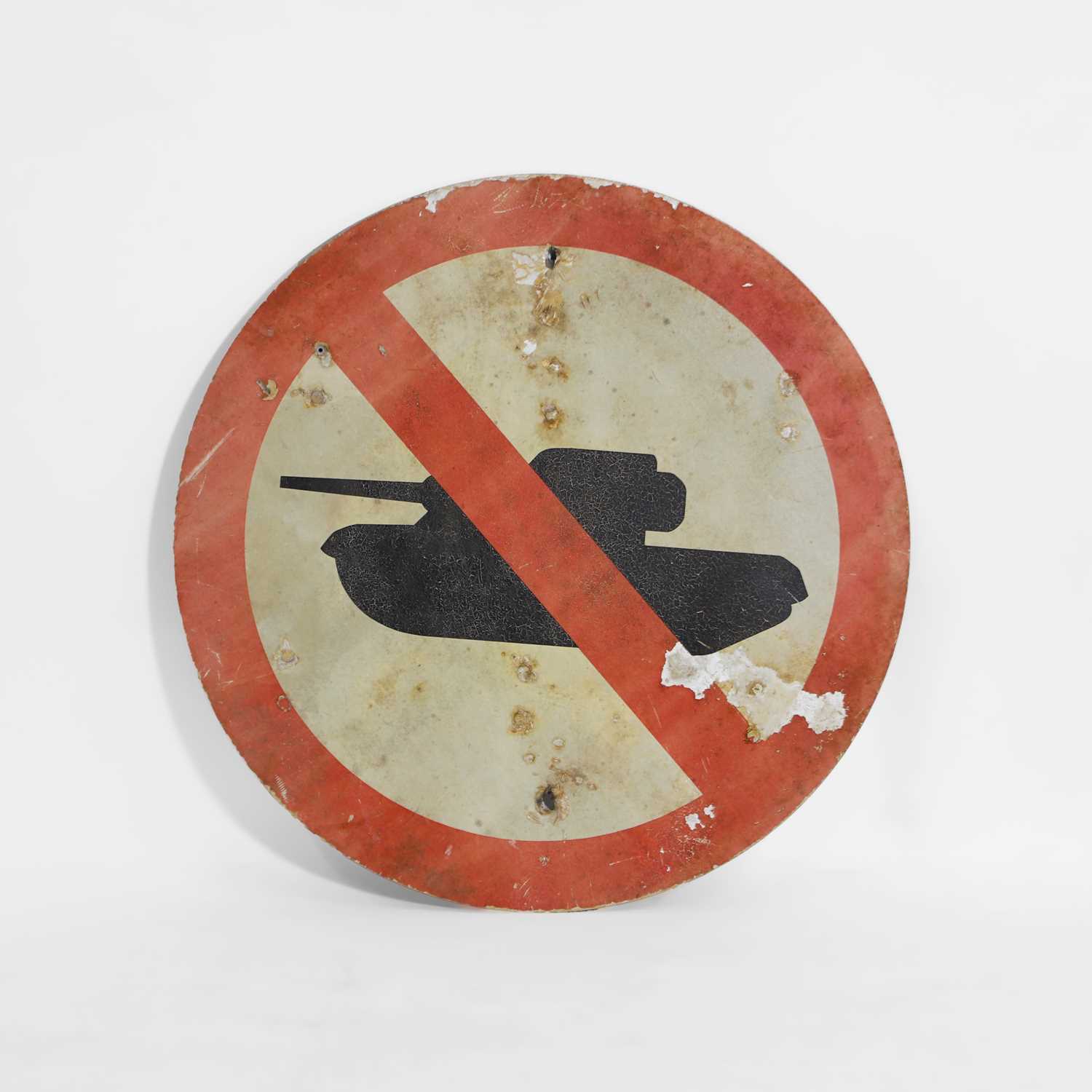 Lot 222 - A 'No Tanks' street sign,