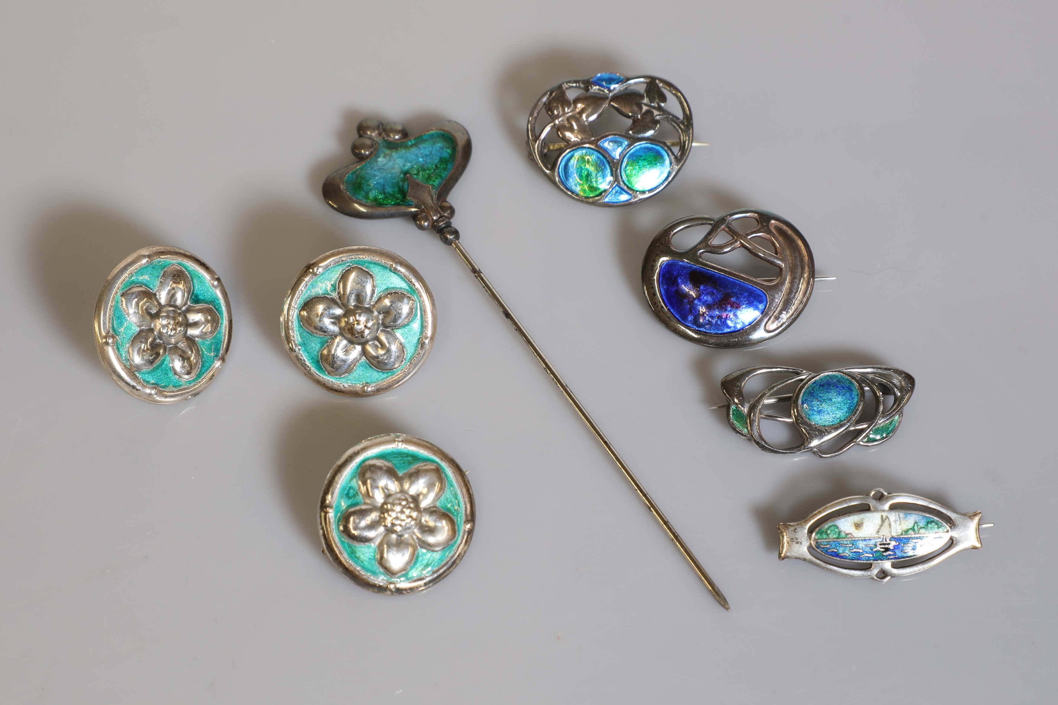 Lot of 12 Vintage Enamel Flower Brooch Pins (Lot cheapest 2 of 2)