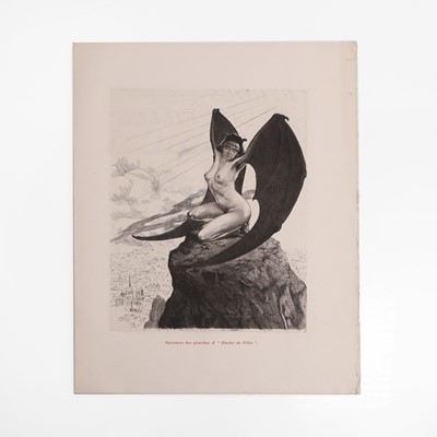 Lot 10 - 'Fallen Angel' etching by Alméry Lobel-Riche