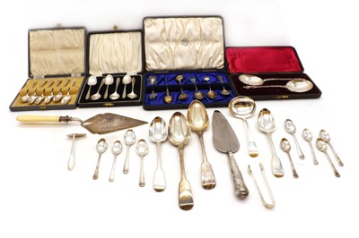 Lot 46 - A collection of silver flatware