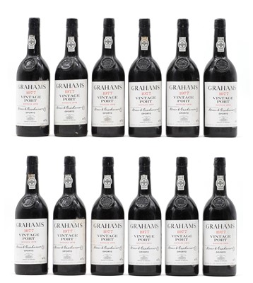 Lot 200 - Grahams, Vintage Port, 1977 (12, OWC)