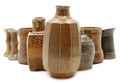 Lot 99 - A group of eight salt glazed studio pottery items