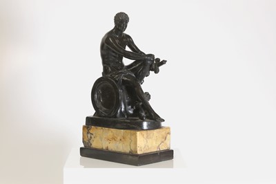 Lot 246 - A patinated bronze figure after the antique