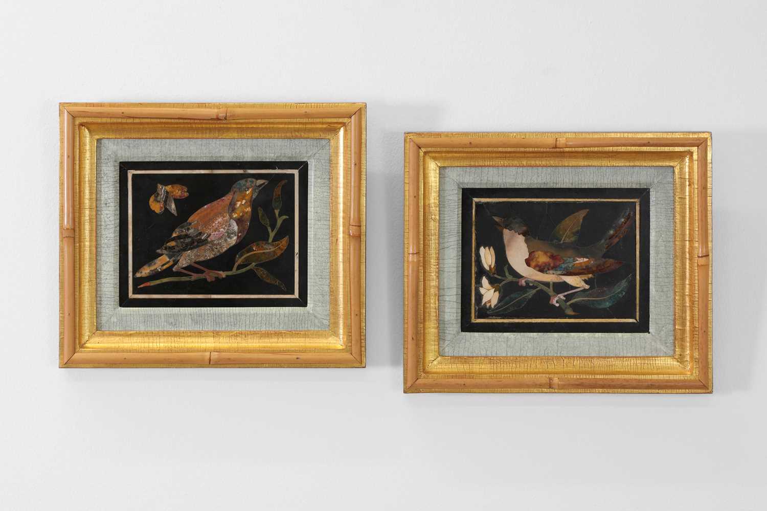 Lot 147 - A pair of pietra dura panels