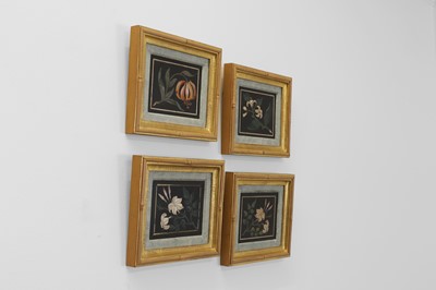 Lot 64 - A set of four pietra dura panels