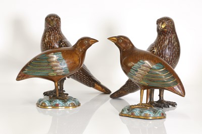 Lot 252 - A group of cloisonné pieces