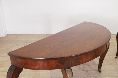 Lot 139 - A pair of mahogany console tables