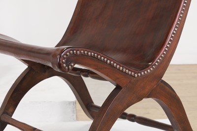 Lot 143 - A pair of leather low chairs by Pierre Lottier for Valenti