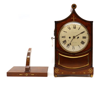 Lot 244 - A Regency mahogany and brass inlaid bracket clock