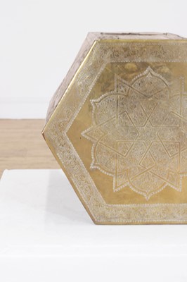 Lot 85 - A brass octagonal occasional table
