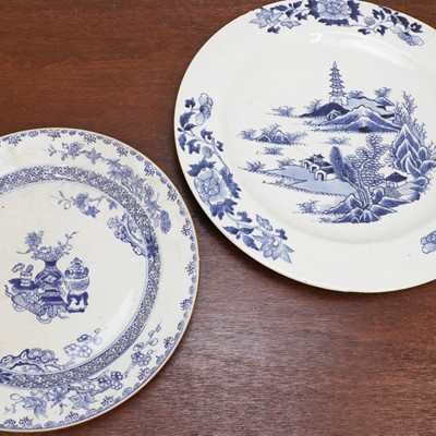 Lot 167 - A Chinese blue and white charger