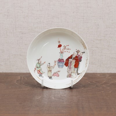 Lot 180 - A Chinese famille rose saucer