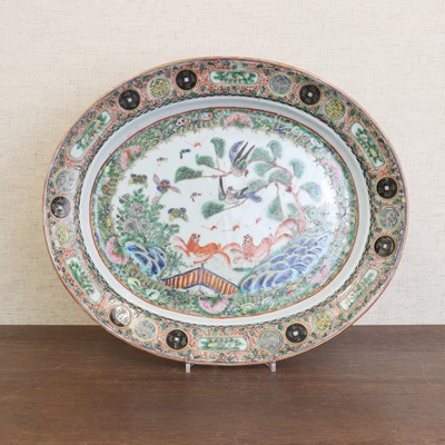Lot 168 - A Chinese clobbered plate