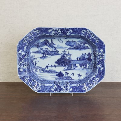 Lot 209 - Four Chinese export blue and white meat plates