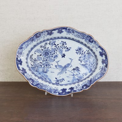 Lot 209 - Four Chinese export blue and white meat plates