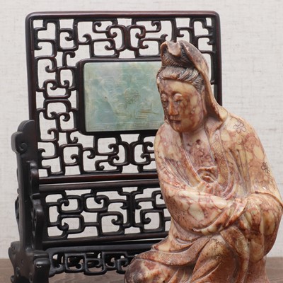 Lot 181 - A Chinese table screen