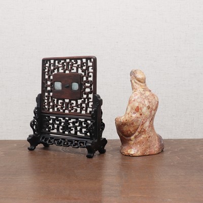 Lot 181 - A Chinese table screen