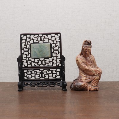 Lot 181 - A Chinese table screen