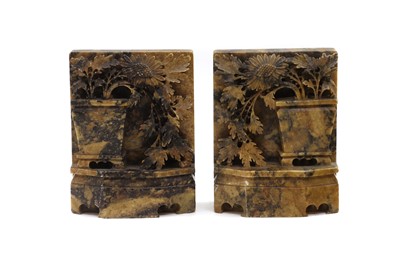 Lot 149 - A large Chinese soapstone carving