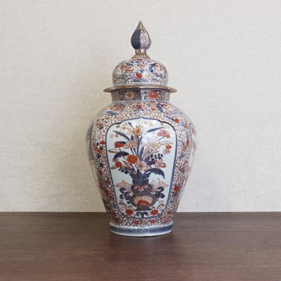 Lot 212 - A Japanese Imari vase and cover