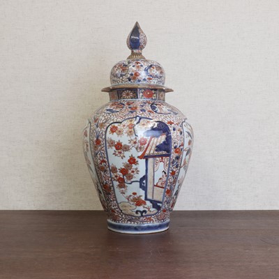 Lot 212 - A Japanese Imari vase and cover