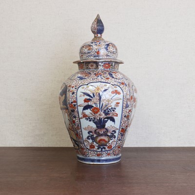 Lot 212 - A Japanese Imari vase and cover