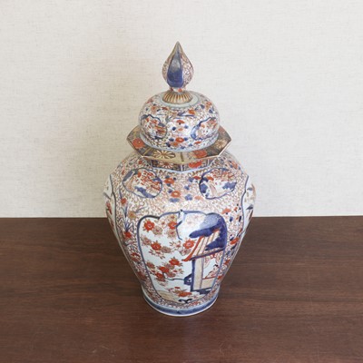 Lot 212 - A Japanese Imari vase and cover
