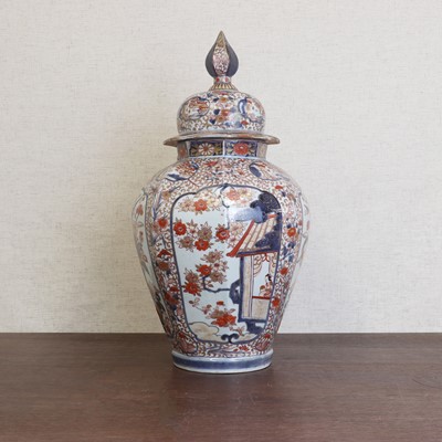 Lot 212 - A Japanese Imari vase and cover