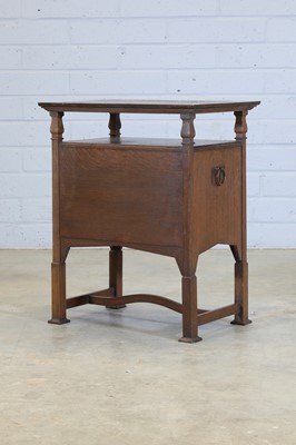 Lot 92 - An Arts and Crafts copper and oak side cabinet