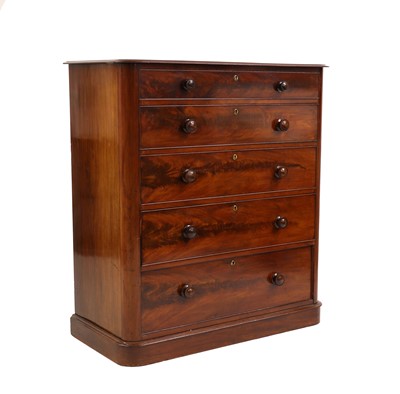Lot 410 - A Victorian mahogany chest of drawers
