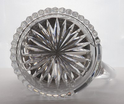 Lot 58 - A cut glass and silver-mounted water jug