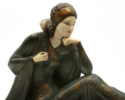 Lot 251 - A spelter figure