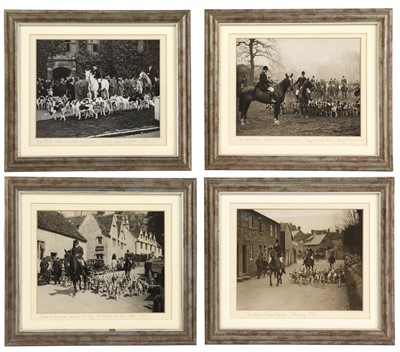 Lot 271 - A group of four hunting photographs of local interest