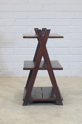 Lot 93 - An oak three-tier bookstand