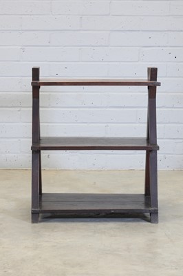 Lot 93 - An oak three-tier bookstand