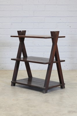 Lot 93 - An oak three-tier bookstand