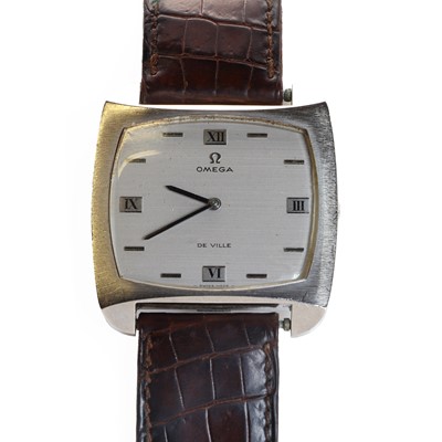 Lot 225 - A gentlemen's stainless steel Omega De Ville mechanical wrist watch, c.1970