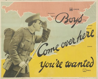 Lot 129 - A large WWI Parliamentary recruitment poster