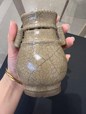 Lot 130 - Two Chinese ge-type vases