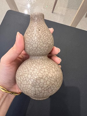 Lot 130 - Two Chinese ge-type vases