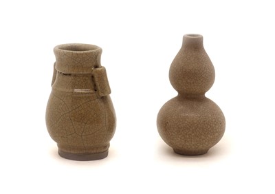 Lot 130 - Two Chinese ge-type vases