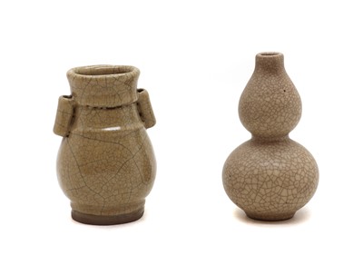 Lot 130 - Two Chinese ge-type vases