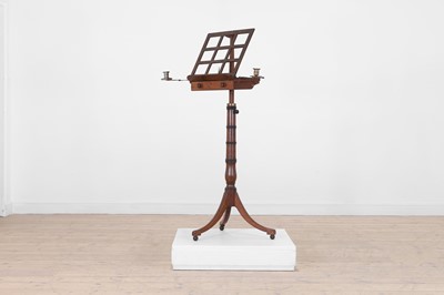 Lot 270 - A Regency mahogany and ebonised music stand