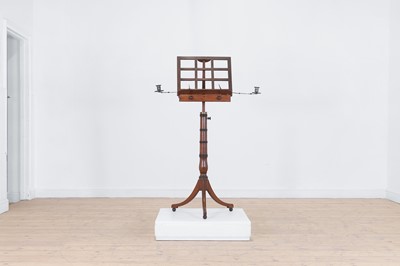 Lot 270 - A Regency mahogany and ebonised music stand