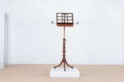 Lot 270 - A Regency mahogany and ebonised music stand