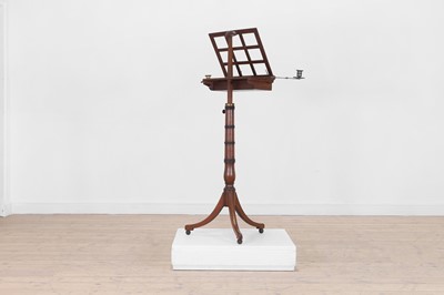 Lot 270 - A Regency mahogany and ebonised music stand