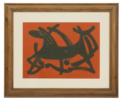 Lot 298 - A framed 'Cavallo' textile